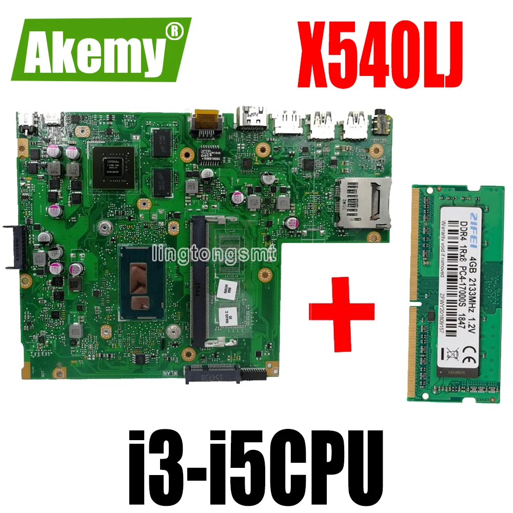 Многоразовая конфигурация GT920M i3 i5CPU X540LJ материнская плата для ноутбука Asus X540LA X540L