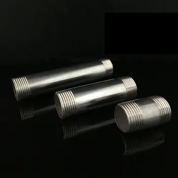 

3/8" Male Double Thread Equal 150mm Polishing Extension Tube Pipe Fitting 304 Stainless Steel Connector