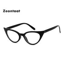 Черная компьютерная оправа для очков, женская маленькая оправа, очки кошачий глаз, PC оправа для очков, унисекс, оптические очки с принтом