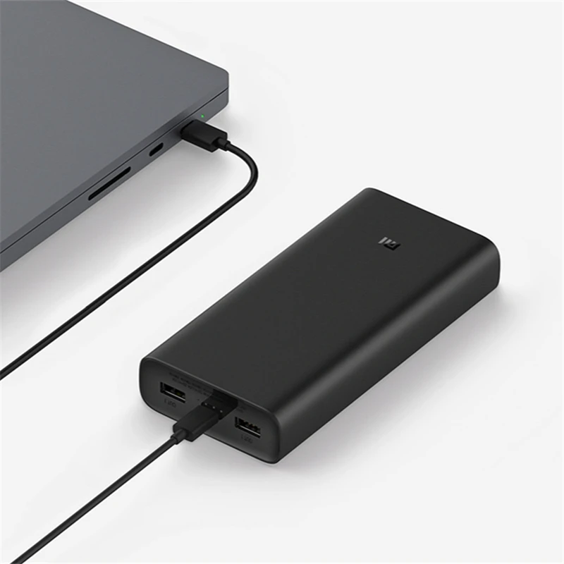 Xiaomi power Bank 3 Pro USB-C, двойной USB, 50 Вт, флэш-зарядка, 20000 мА/ч, внешняя мощность для iPhone 11 Pro, ноутбука, Xiaomi, huawei