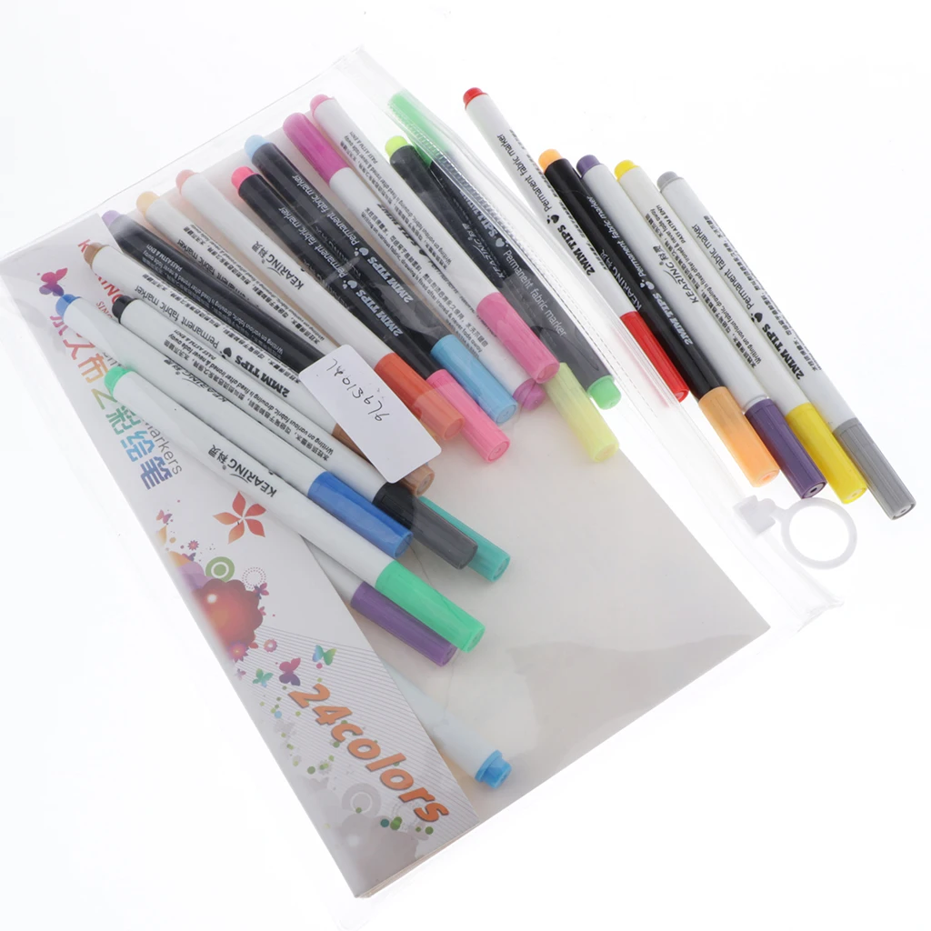 20Colors Paint Marker Pens Set Non-Toxic Waterproof DIY Clothes Craft Painting