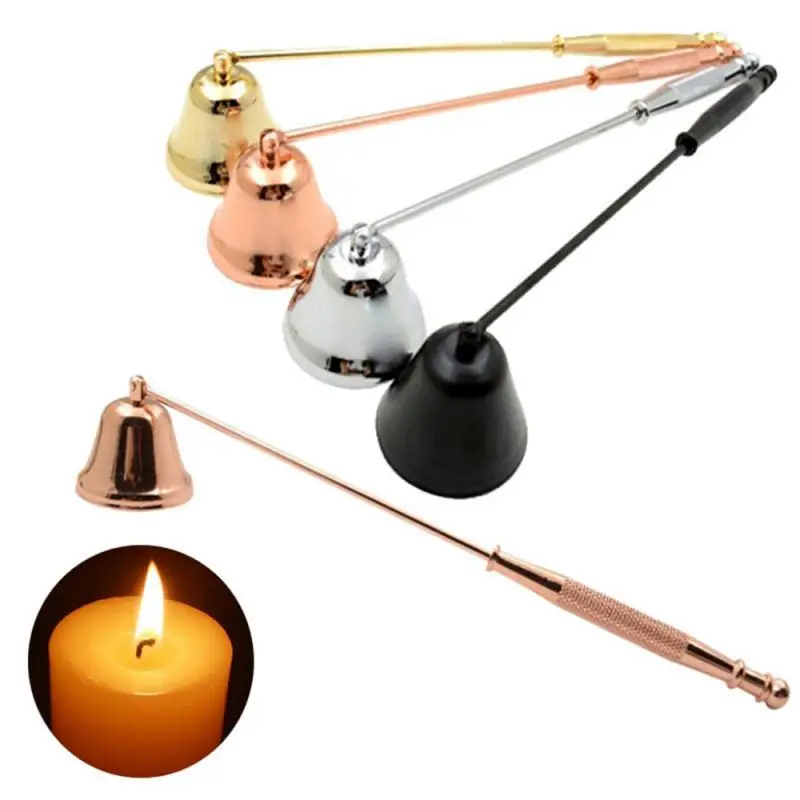 New Stainless Steel Home Smokeless Candle Wick Bell Snuffer Hand Put Off Tool Kit Accessories Holders | Дом и сад