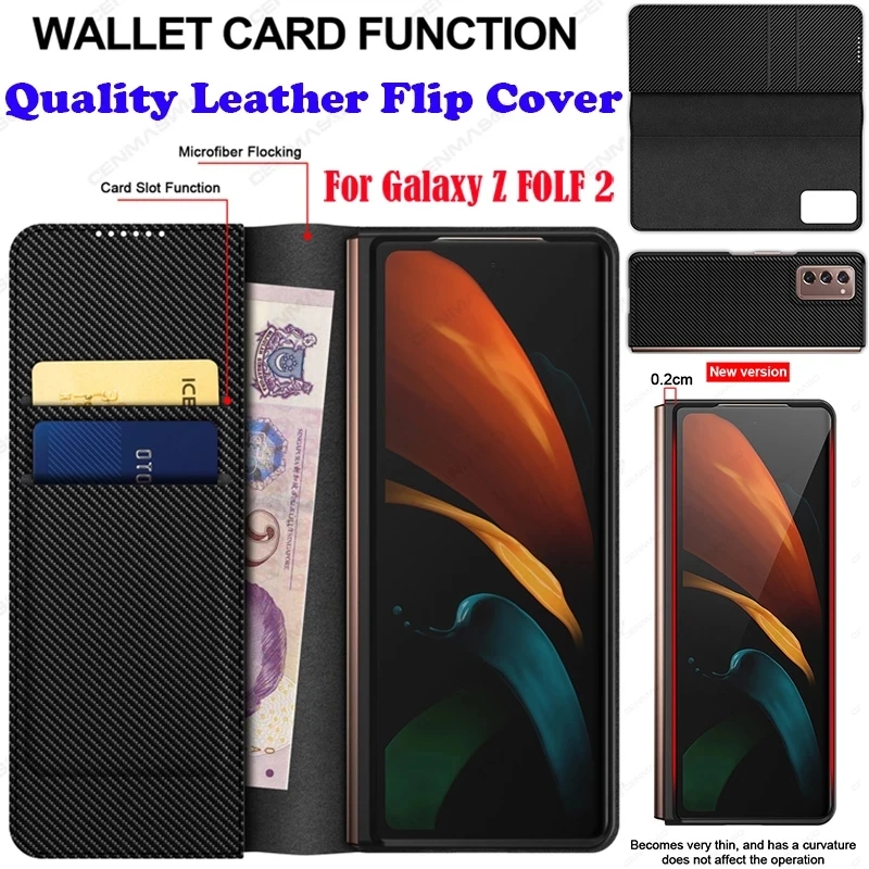 Genuine Leather Flip cover for Samsung Z Fold 2 case magnetic Flip Wallet cover for Samsung Galaxy Z fold 2 fold2 5G Phone Case