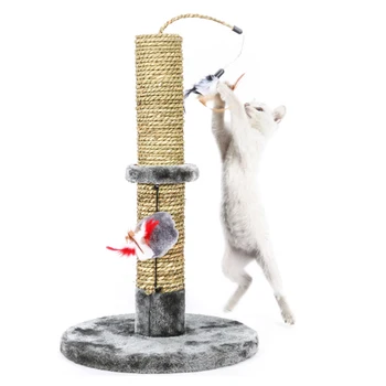 

Pet Toys For Cats Climbing Frame Cat Tree Toy Scratching Pad Cat Scratch Toy House Scratching-Stone With Feathers Balls