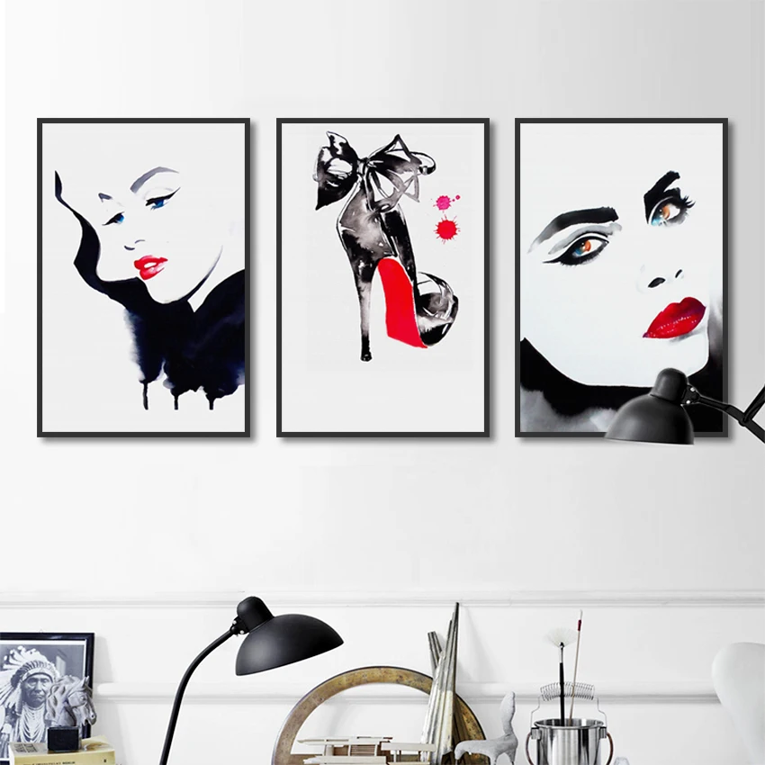 

Beautiful Girl And High Heels Poster Print Canvas Painting Picture Home Wall Art Graffiti Modern Art Room Decoration Custom