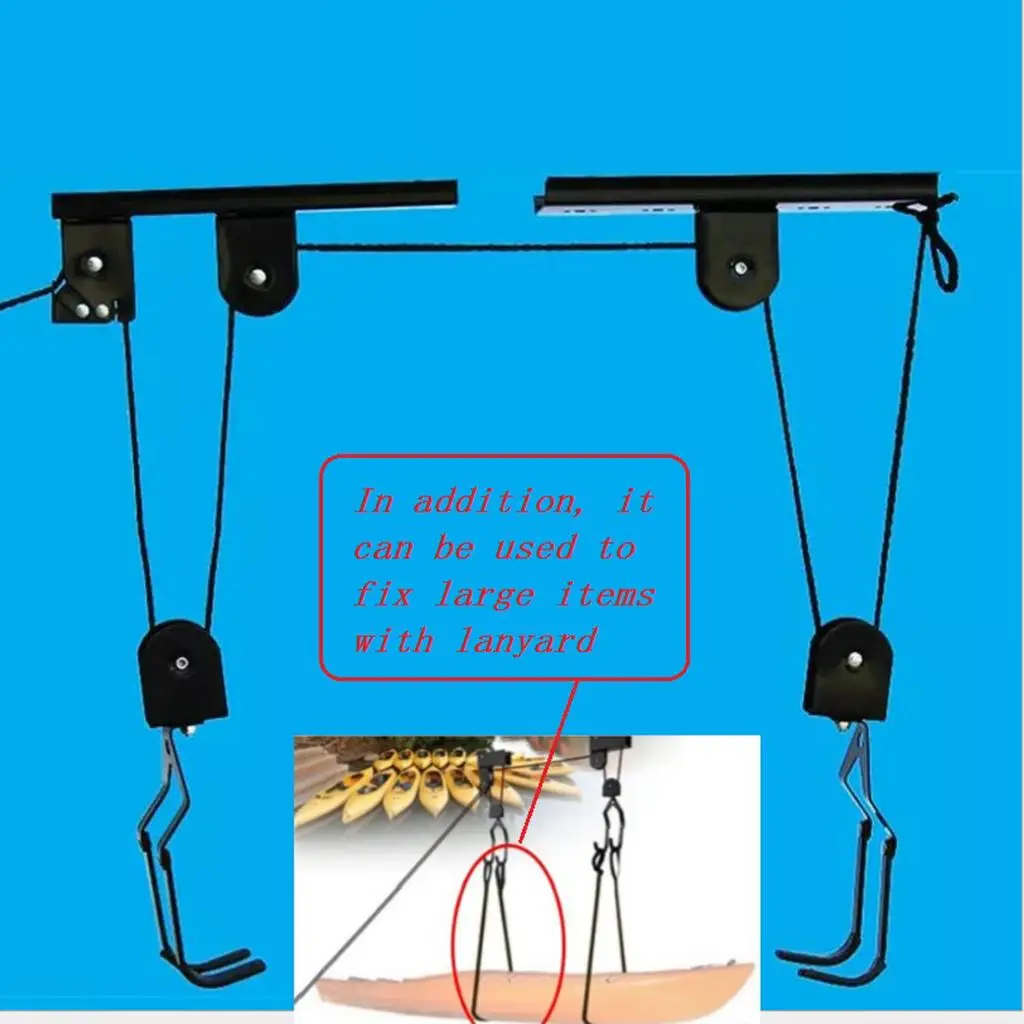 40KG Ceiling Mounted Cycle Bike Bicycle Lift Holder Garage Shed Hook, Rubber Coated Hooks 40KG Ceiling Mounted Cycle Bike Bicycle Lift Holder Garage Shed Hook, Rubber Coated Hooks
