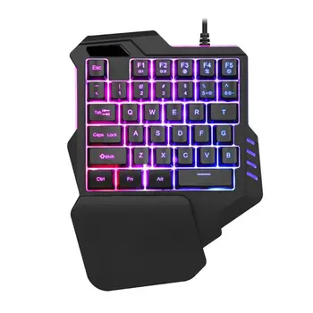 

G30 1.6m Wired Gaming Keypad with LED Backlight 35 Keys One-handed Membrane Keyboard for LOL/PUBG/CF