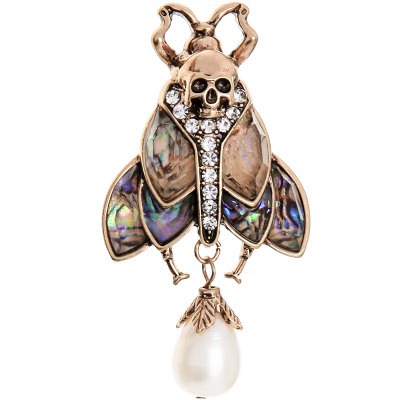 brooch-t912330 Kissme, женское ожерелье, новая мода, натуральный камень, Пресноводный Жемчуг, подвеска, ожерелье, модные ювелирные изделия, аксессуары - Окраска металла: brooch-t912330