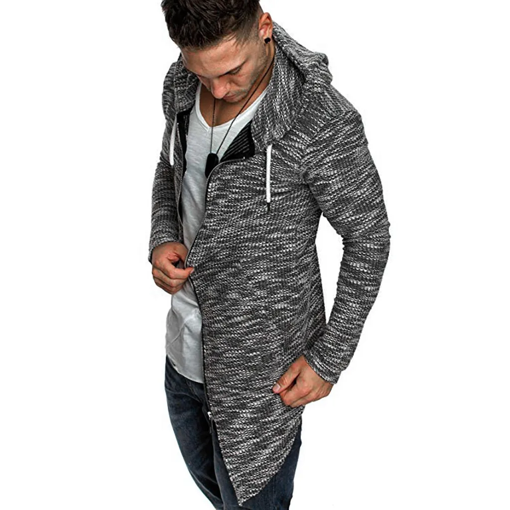 2019 осеннее мужское худи плащ Повседневный мужской жакет Длинные секционные