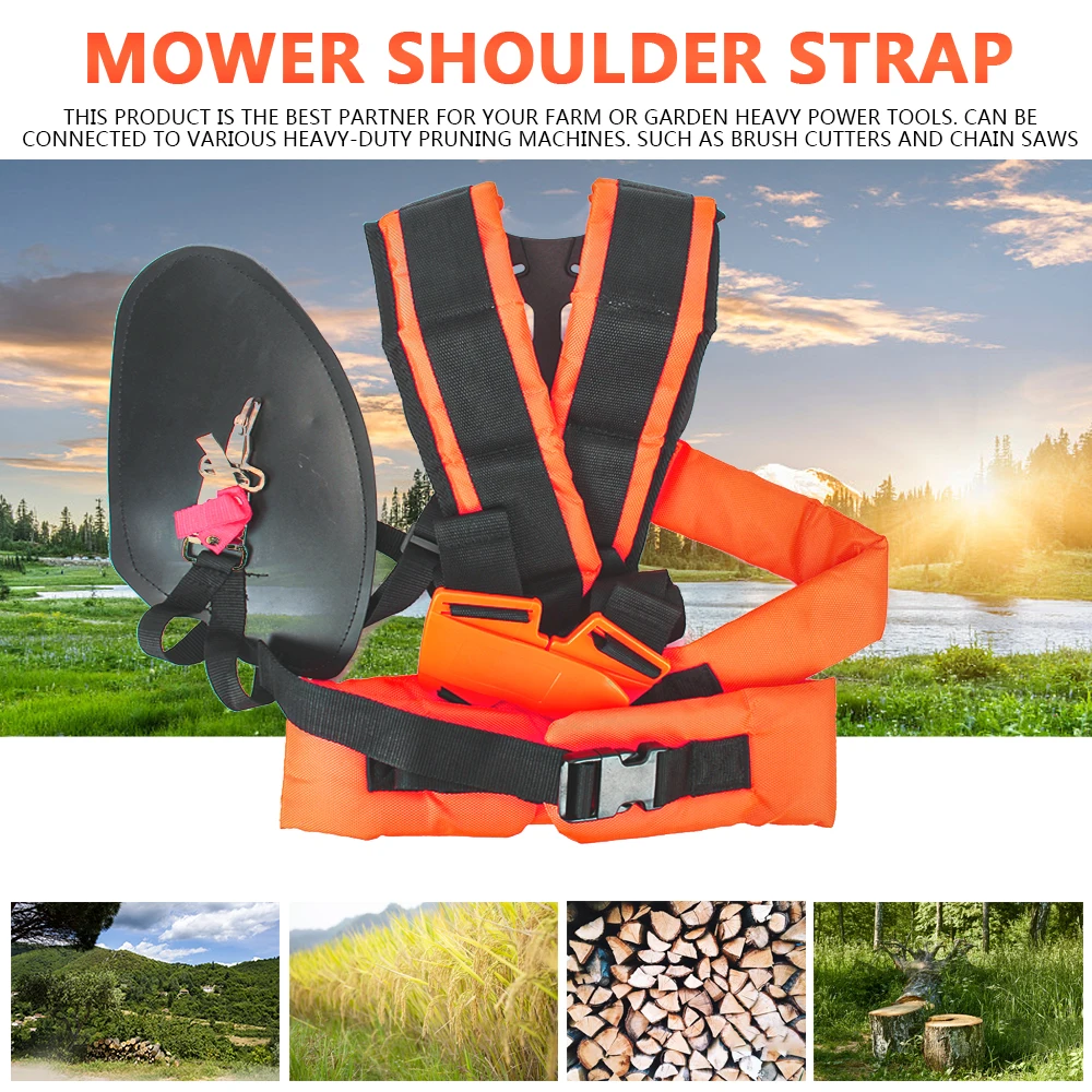 Brush Cutter Trimmer Strimmer Padded Belt Comfortable Labor Saving W Shape Double Shoulder Harness Strap