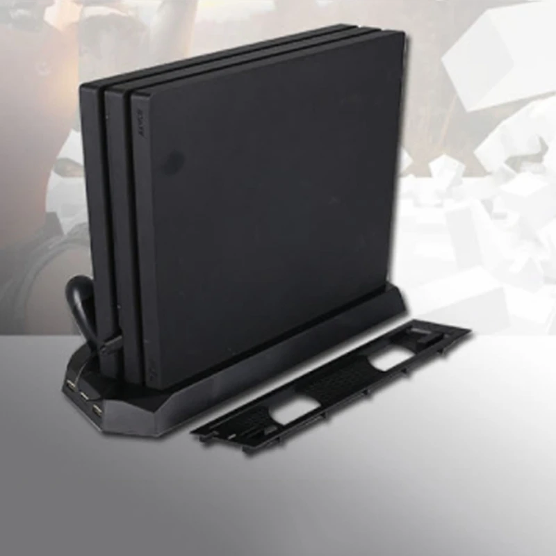 Полностью вертикальная подставка для PS4 Slim/Pro с охлаждающим вентилятором, двойной геймпад зарядная станция с 3 портами usb-хаб
