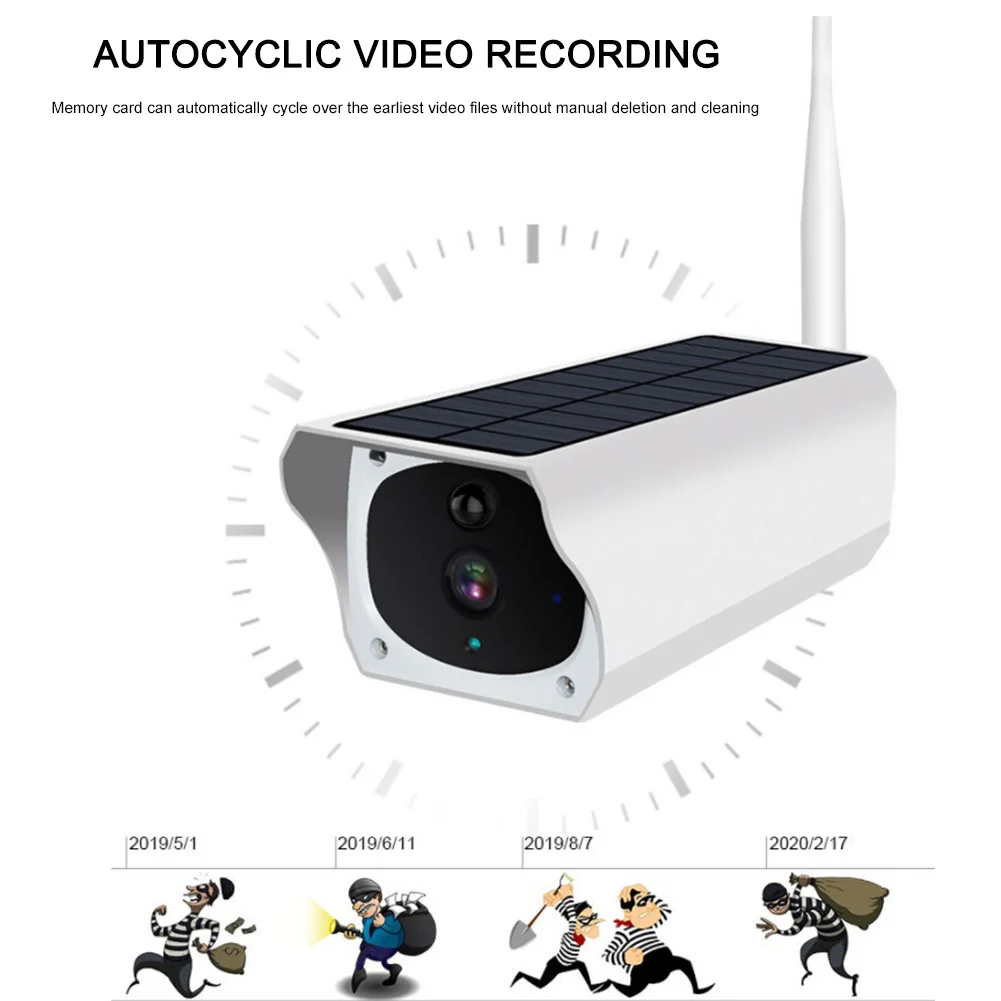 Уличная камера на солнечной батарее HD 1080P Водонепроницаемая IP66 WiFi беспроводная домашняя камера безопасности сетевая камера наблюдения беспроводная камера