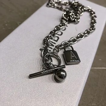 

53cm Titanium Alloy Solid Ambush Key Lock Necklace Men Women Top Version Accessories
