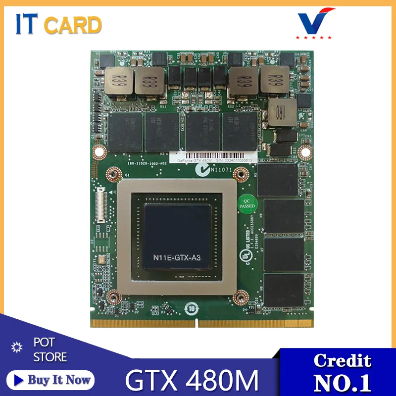 GTX480M GTX 480M GDDR5 2GB N11E-GTX-A3 Video