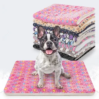 

Pet cushion dog sleeping blanket nest three-dimensional printed flannel cushion