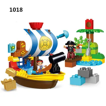 

Sea Paradise Ship Trailer Big Size Building Blocks Set Compatible with Duploed Accessory Kid DIY Toys Bricks Toys for Children