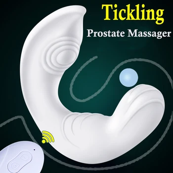 2021 Tickling Prostate Massager For Men Masturbator Vibrating Butt Plug Remote Control Anal Plug Vibrator Adult Erotica Sex Toys 2