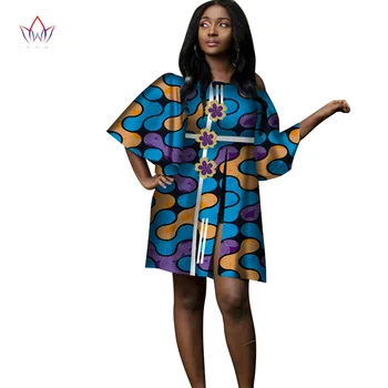 

Fashion African Print Dresses for Women Bazin Riche Sexy Applique Lace Dresses Long Tops Dashiki African Design Clothing WY3180