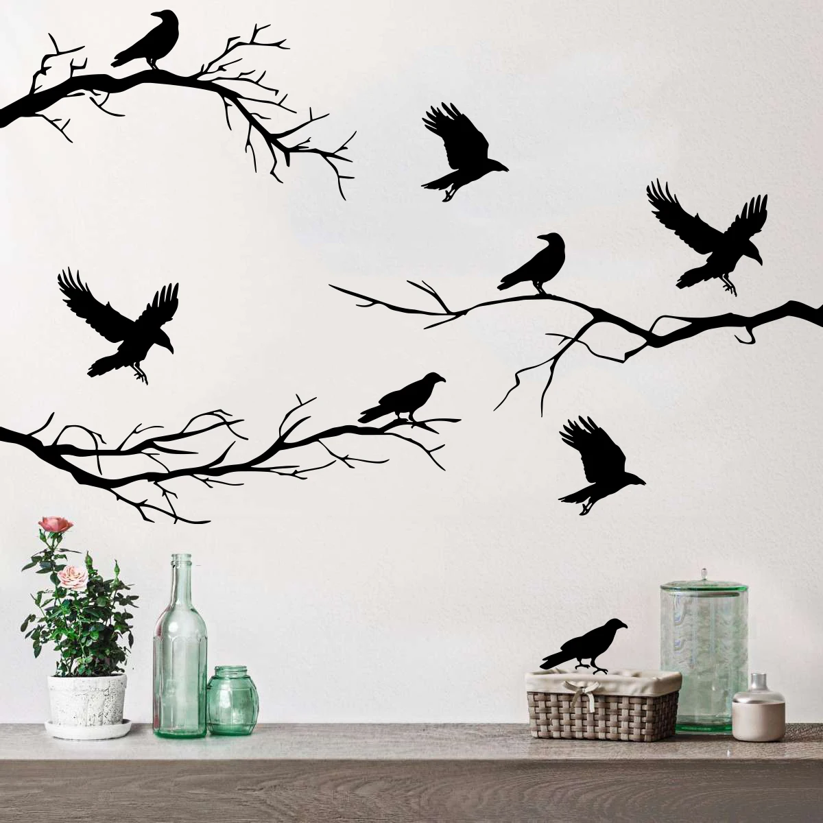 Crows Branch Wall Decal 1