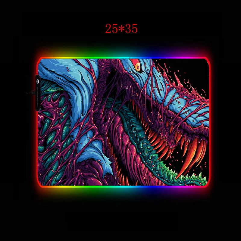 XGZ большой размер игровой коврик для мыши RGB светодиодный светильник большой коврик офисная компьютерная клавиатура серия монстр коврик для CSGO