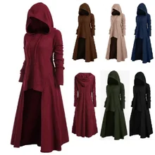 

Autumn Winter Women's Holiday Evening Party Dress Tunic Hooded Robe Cloak Knight Gothic Fancy Dress Masquerade Cosplay S-XXXXXL