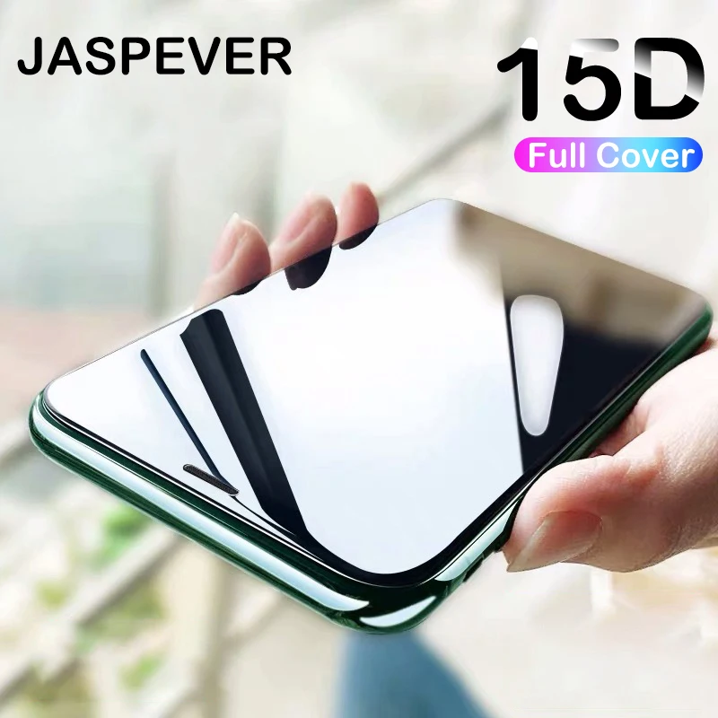

15D Full Cover Protective Tempered Glass On The For Iphone 11 Pro Max Xs Max Xr X 8 7 6s 6 Plus Screen Protector Protection Film