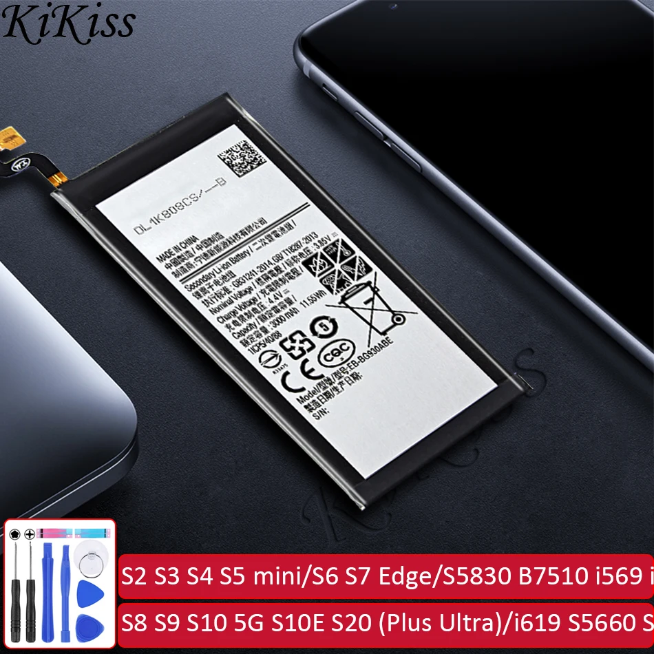 Аккумулятор для Samsung Galaxy S2 S3 S4 S5 mini S6 S7 Edge S8 S9 S10 5G S10E S20 Plus Ultra S5830 B7510 i569 i579 i619 S5660 S5670 |