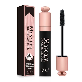 

Qic 4D False Eyelash Extension Curling Mascara Waterproof Natural Black Color Lengthening Thick Rimmel Mascaras Makeup Eye Tools