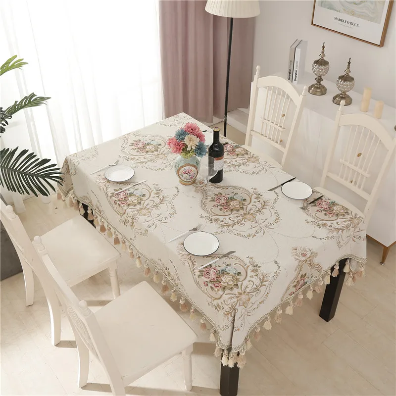 

Luxury high-end coffee table pad rectangular tablecloth dining tablecloth fabric tablecloth living room European home