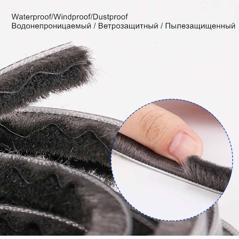 6 Size Door Window Brush Strip Weather Stripping For Home Door Window Draught Excluder Brush Weather Strip Seal Tape door seal strip sealing strip tape window seal strip sealing tape sealing strip door weatherstripping