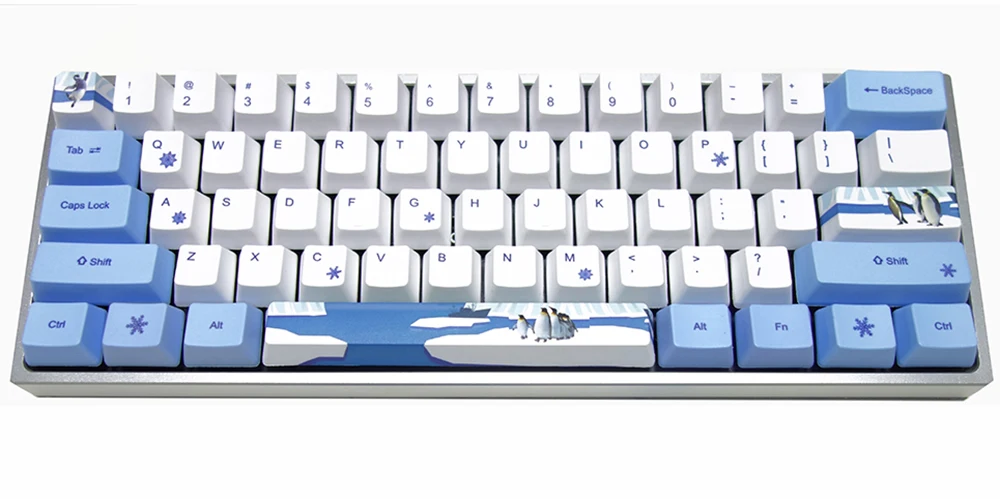 GH60 клавиатура DIY анодированный алюминиевый чехол боковой блеск через корпус тяжелый чехол QMK программа для 60% механическая клавиатура - Цвет: Kit5
