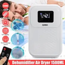 1.5L 90 Вт Портативный Умный дом осушитель экран ЖК-дисплей осушитель воздуха ведро влагостойкий с пультом дистанционного управления