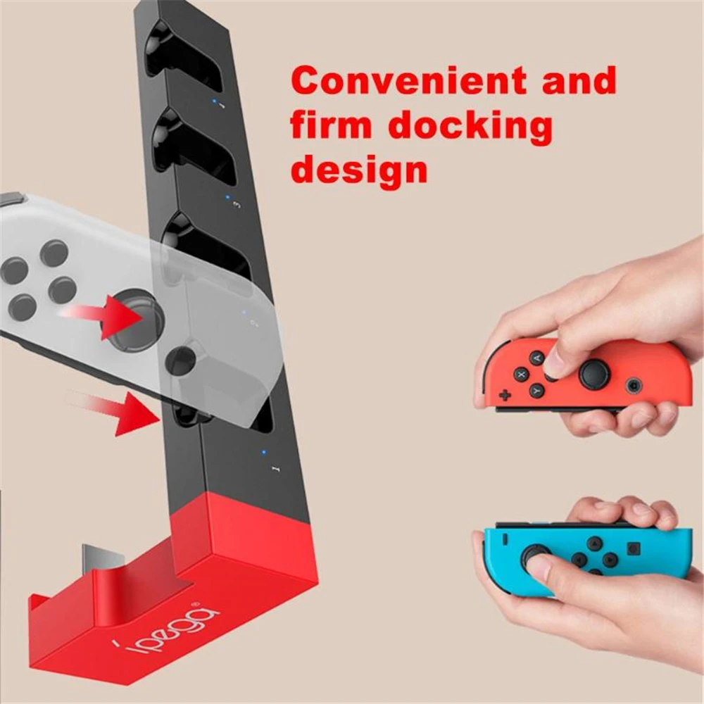 

PG-9186 Game Controller Charger Charging Dock Stand Station Holder For Nintendo Switch Joy-Con Game Console With Indicator