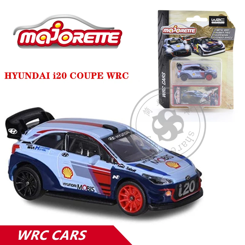 Литой металлический автомобиль Majorette 1/64 WRC серии HYUNDAI i20 Coupe популярная детская
