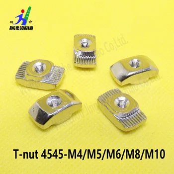 

nut-/M4/M5/M8for 20Series Slot T-nut Sliding T Nut Hammer Drop In Nut Fasten Connector 4545 Aluminum Extrusion