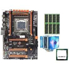 HUANANZHI Deluxe X79 LGA2011 материнская плата с M.2 слотом cpu Xeon E5 2640 C2 с кулером ram 16G(4x4G) RECC