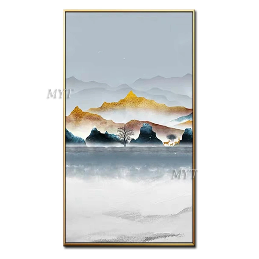 

Landscape Abstract Oil Paintings On Canvas Modern Wedding Decor Wall Colorful Art Handmade Pictures Home Decoration No Framed