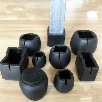 

12/24Pcs Wear-resistant Silicone Chair Leg Caps Table Covers Socks Furniture Feet Pads Floor Protectors Round Bottom Non-Slip