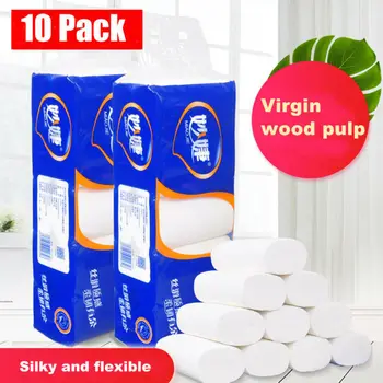 

10 Rolls Toilet Paper Bulk Rolls Bath Tissue Bathroom White Soft 3 Ply Toilet Tissue