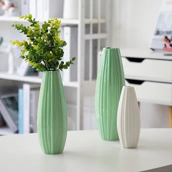 

Simple Countryard Style Wind-storable Ceramic Vase Multi-colored Garlic-shaped Dried Flower Ceramic Vase Table Dinner Decoration