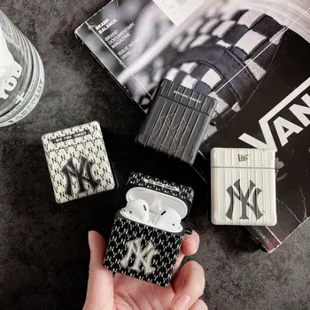 

Korea style baseball silicone earphone case for airpods 1 2 protective cover wireless bluetooth headset silicone cover anti-lost