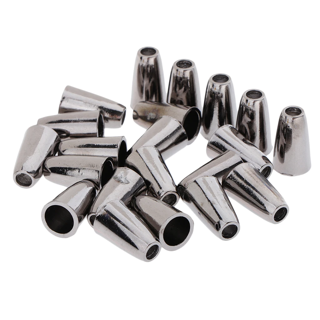 20Pcs Bell Metal Cord Rope Locks Fastener Ends Stopper For Lanyard Backpack