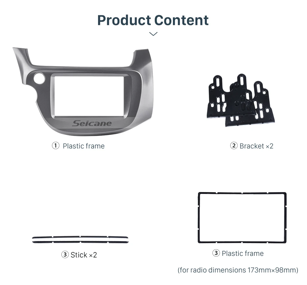 Seicane профессиональный черный 2 Din автомобиль радио фасции Для 2008 2009 2010-2013 Honda Fit LHD аудио крышка установки рамки CD отделка панели