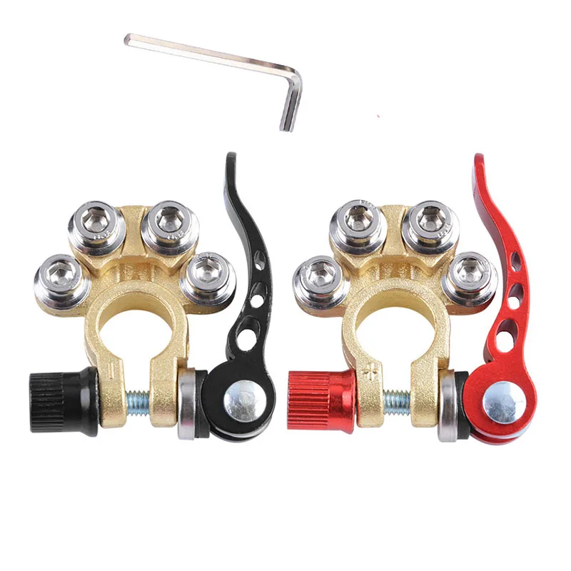 

Thickened Brass Car Battery Pile Head Battery Quick Release Clamp Joint Clamp Multiple Interface Terminal