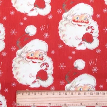 50*147CM Polyester&cotton Santa Claus Printed Christmas Fabric Sewing Quilt Fabric DIY Baby Clothes Bags Material,1Yc8676