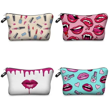 

Fashion lips Cosmetic Storage Bags 2020 New Women Make Up Bag Wash Toiletry Bag Travel Organizer Case women clutch