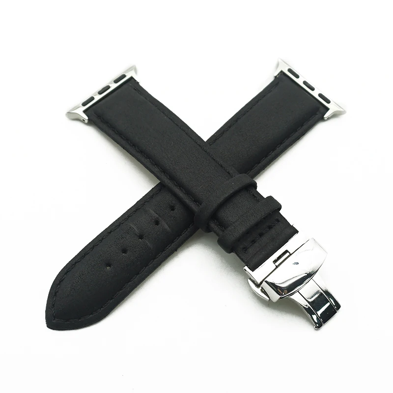 Genuine Leather Band For Apple Watch 44mm 40mm 38mm 42mm Replacement Strap For iWatch 4 3 4