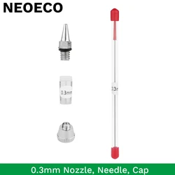 Precision Airbrush Nozzle and Needle Replacement Set with Cap (0.3mm)