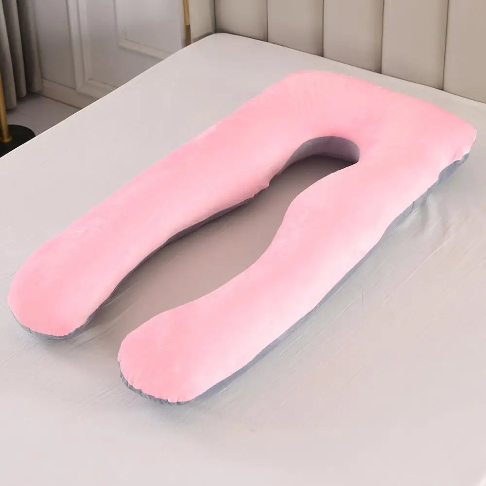 Almohada de apoyo para dormir para embarazadas, almohada de algodón en forma de U, almohadas de maternidad, ropa de cama para dormir durante el embarazo