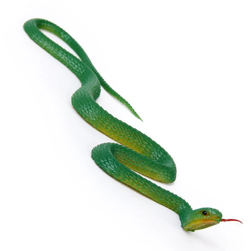 Funny Plastic Trick Scary Emulational Fake Snake Animal Model Toys for Garden Props April Fool's Day Halloween Toy
